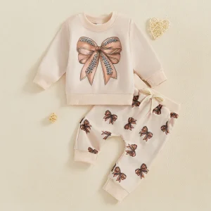 Adorable Girls Winter Floral Print Hoodie and Leggings Set