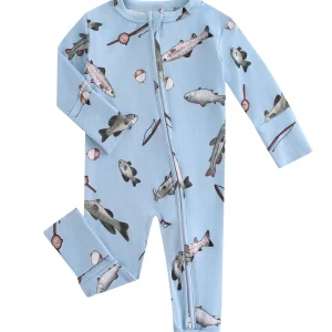 POSHTOT Small fish pattern romper. .