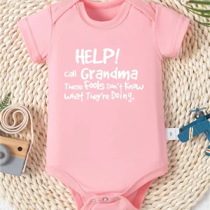 Baby Girl Onesie "Help! Call Grandma..."