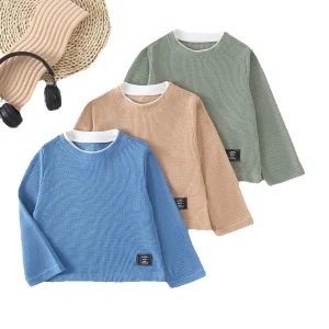 3 Pack Boys Solid Color Crewneck Shirts