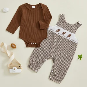 Cute Winter Outfit Knitted Sweater and Fleece Lined Pants Set for Boys and Girls