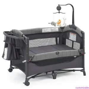 Baby Bedside Bassinet Sleeper,5-in-1 Pack and Play