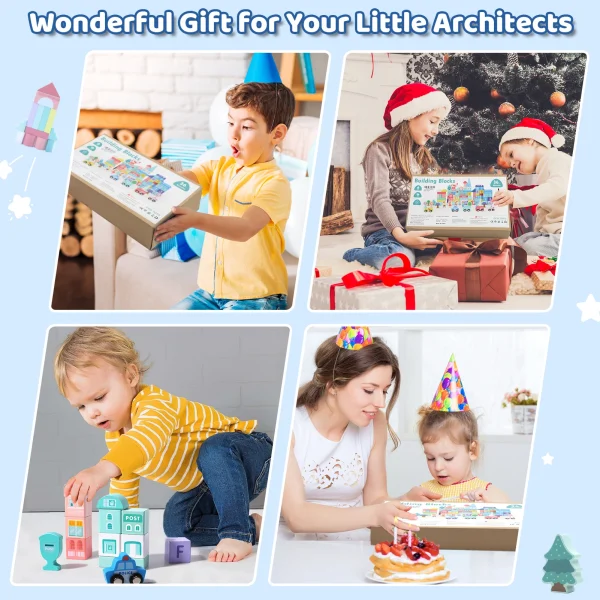 Wooden Building Blocks Set with City Map - Lori's Little Tots