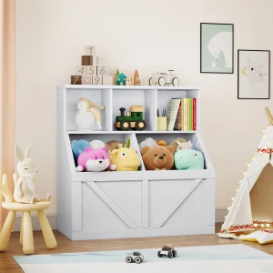 Kids Toy Storage Organizer With Bookshelf