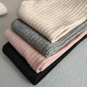 Kids Knitted Solid Color Tight Leggings