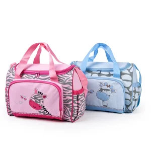 Fashionable embroidered large capacity single shoulder diaper bag