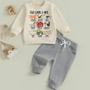 Girll's Winter Floral Print Hooded Jacket and Fleece Lined Leggings 2 Pcs Set