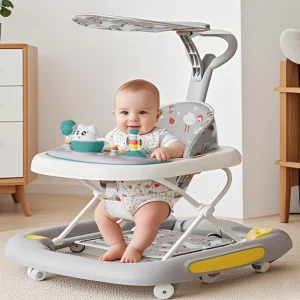 Unisex Baby Multi-Functional Comfort Walker With Sunshade