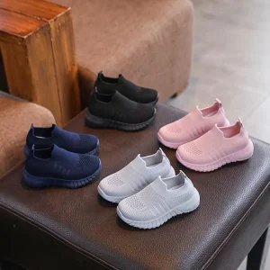 Girls Boys Slip-on Running Sports Shoes